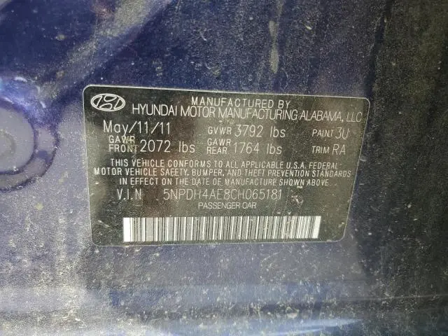 2012 HYUNDAI ELANTRA GLS  