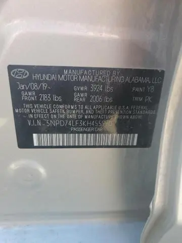 2019 HYUNDAI ELANTRA SE  