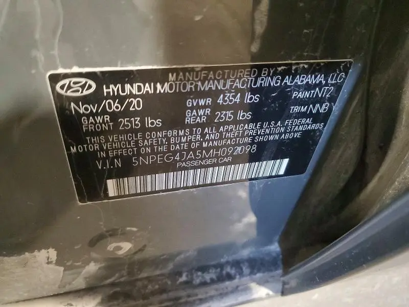 2021 HYUNDAI SONATA SE  