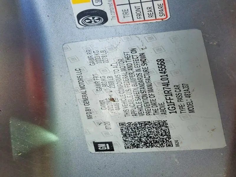 2020 CHEVROLET CAMARO LZ  