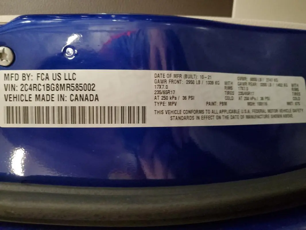 2021 CHRYSLER PACIFICA TOURING L  