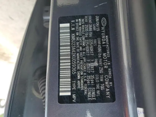 2019 HYUNDAI TUCSON SE  