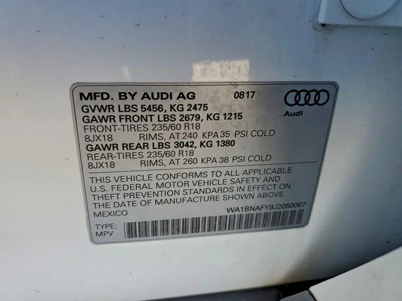2018 AUDI Q5 PREMIUM PLUS  