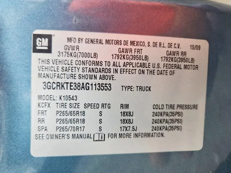2010 CHEVROLET SILVERADO K1500 LTZ  