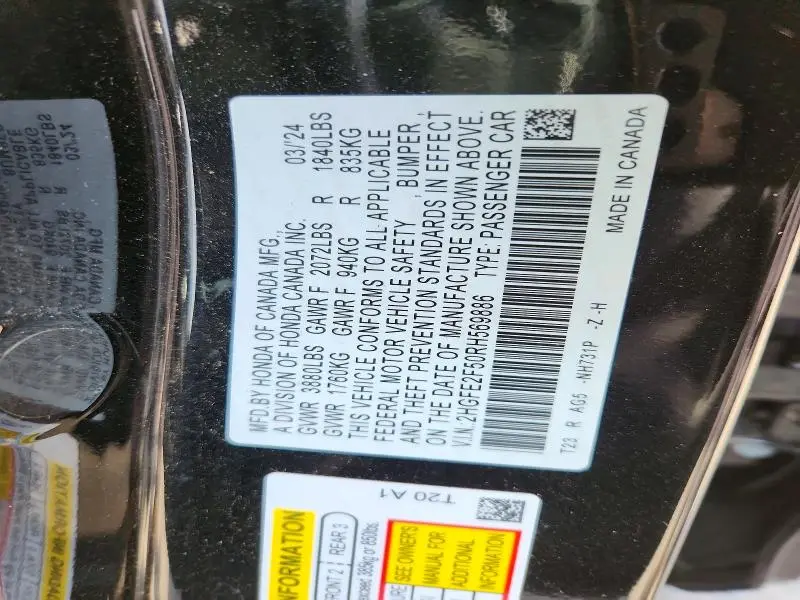 2024 HONDA CIVIC SPORT  