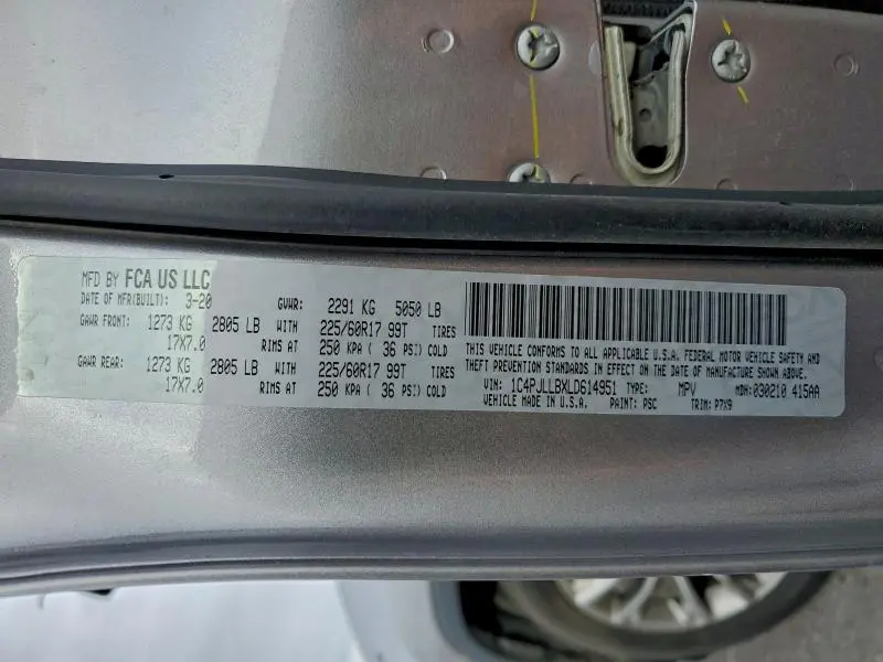 2020 JEEP CHEROKEE LATITUDE PLUS  