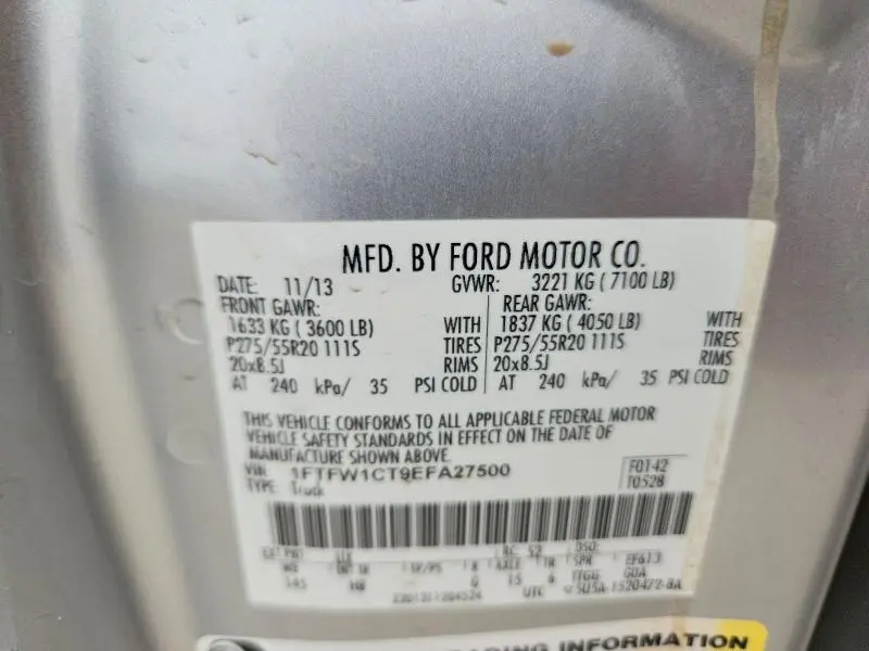 2014 FORD F150 SUPERCREW  