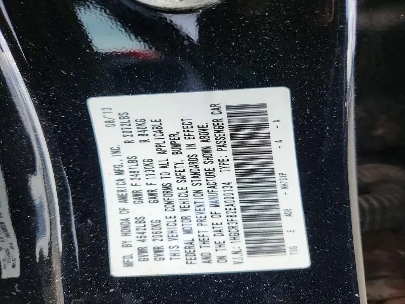 2014 HONDA ACCORD EXL  