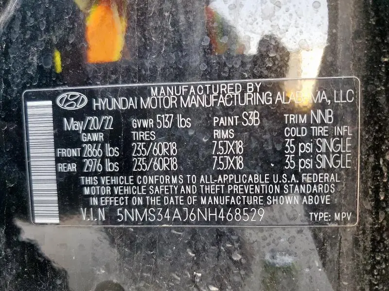 2022 HYUNDAI SANTA FE SEL  