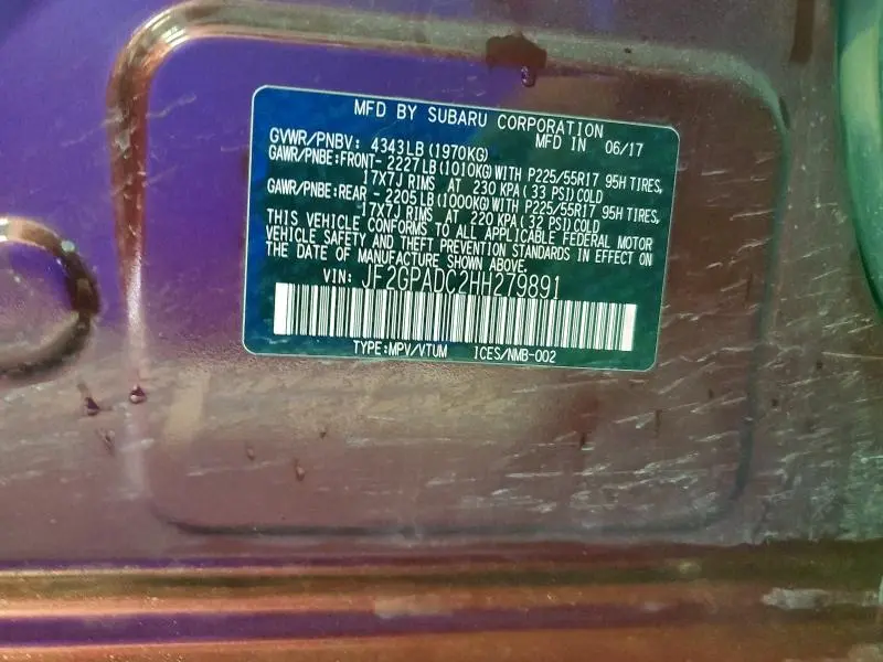 2017 SUBARU CROSSTREK PREMIUM  