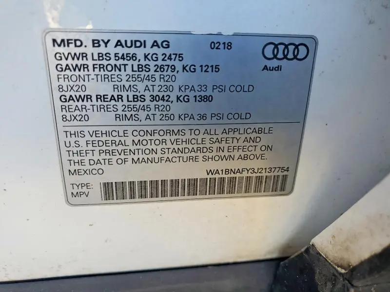 2018 AUDI Q5 PREMIUM PLUS  