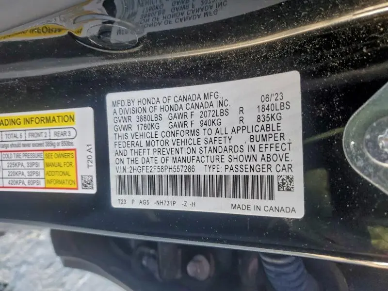 2023 HONDA CIVIC SPORT  