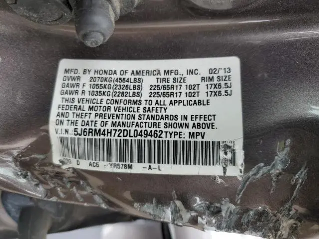 2013 HONDA CR-V EXL  