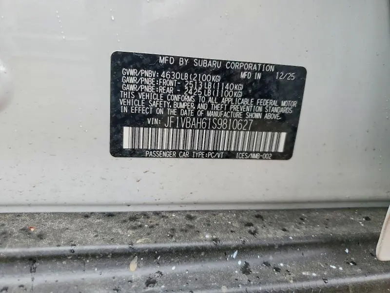 2025 SUBARU WRX PREMIUM  