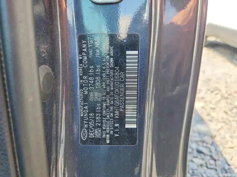 2019 HYUNDAI VELOSTER   