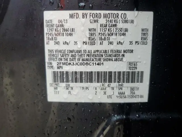 2013 FORD EDGE SEL  