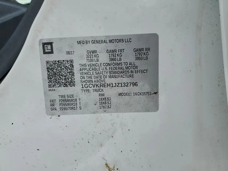 2018 CHEVROLET SILVERADO K1500 LT  