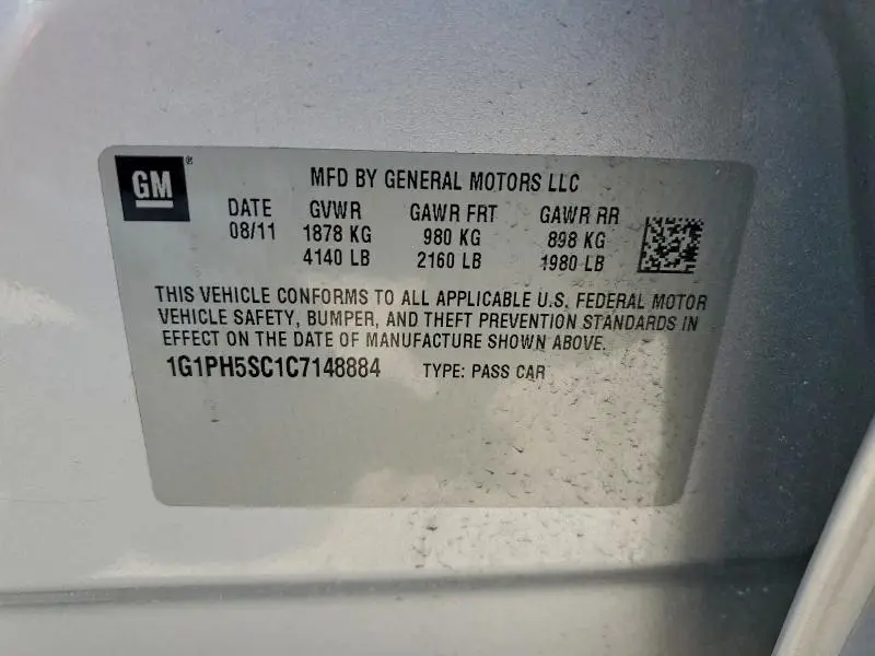 2012 CHEVROLET CRUZE LTZ  