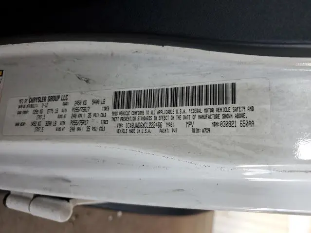 2012 JEEP WRANGLER UNLIMITED SPORT  