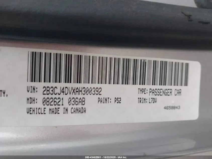 2010 DODGE CHALLENGER SE