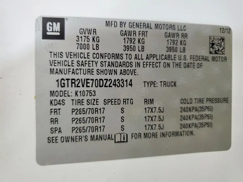 2013 GMC SIERRA K1500 SLE  