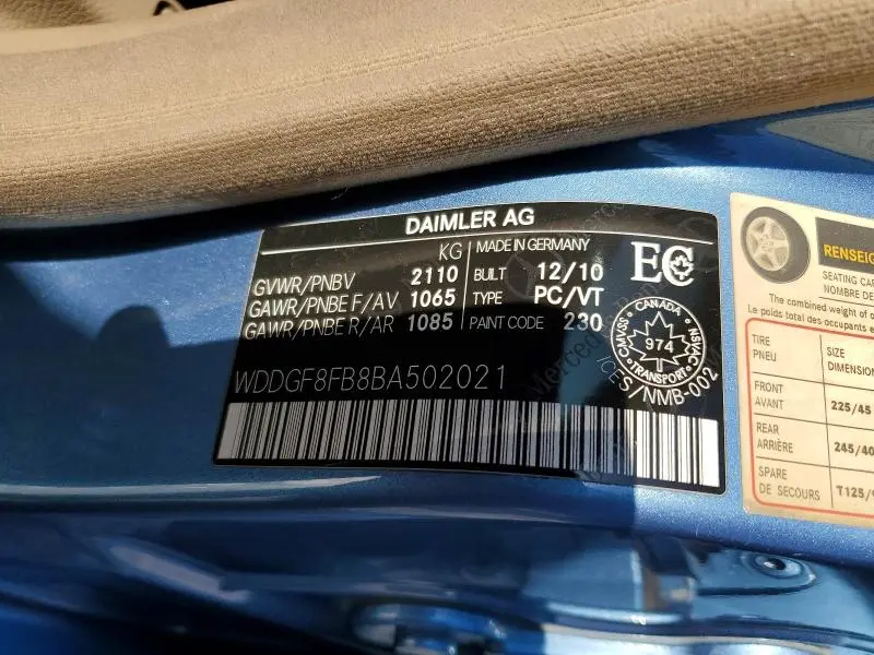 2011 MERCEDES-BENZ C 250 4MATIC  