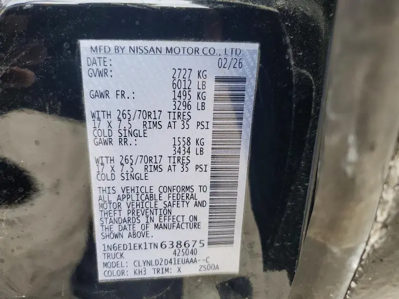 2026 NISSAN FRONTIER PRO-4X  