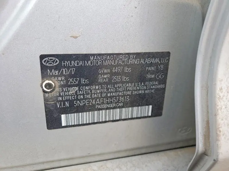 2017 HYUNDAI SONATA SE  