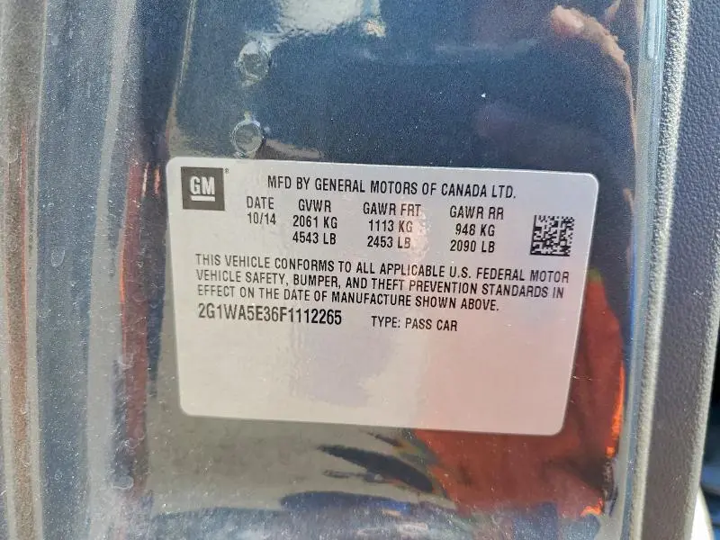 2015 CHEVROLET IMPALA LIMITED LS  