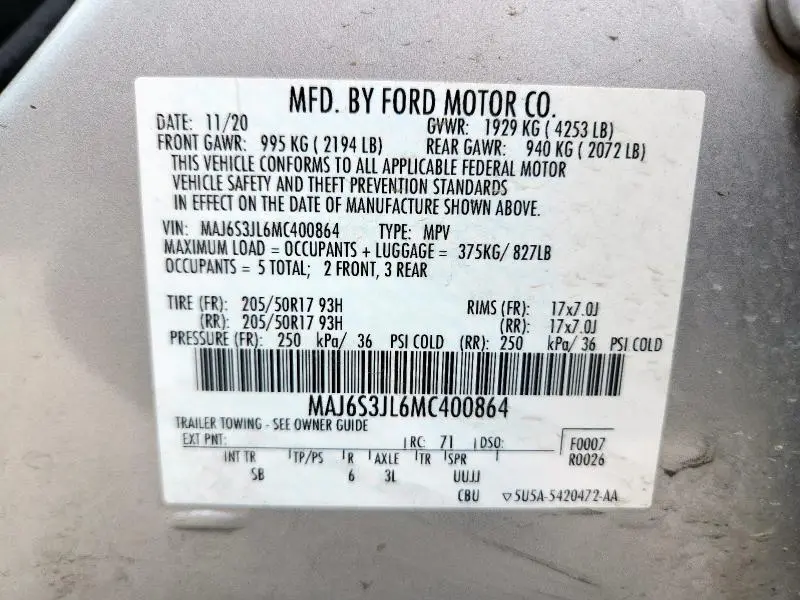 2021 FORD ECOSPORT SES  