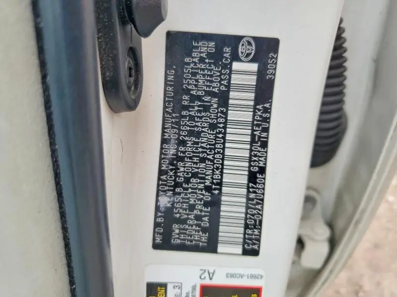 2011 TOYOTA AVALON BASE  