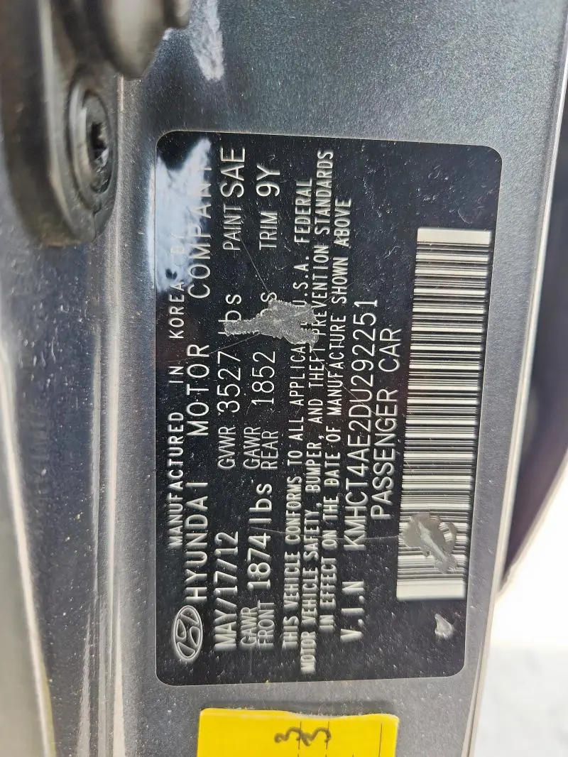2013 HYUNDAI ACCENT GLS  