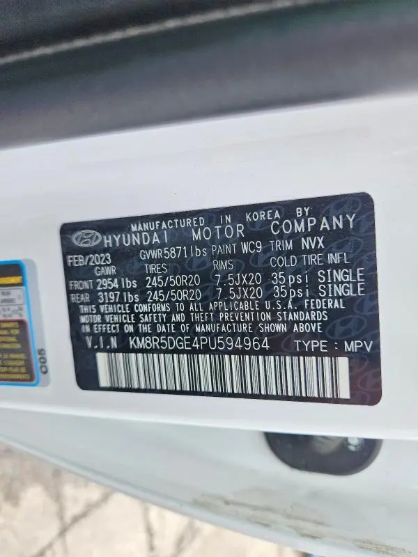 2023 HYUNDAI PALISADE LIMITED  