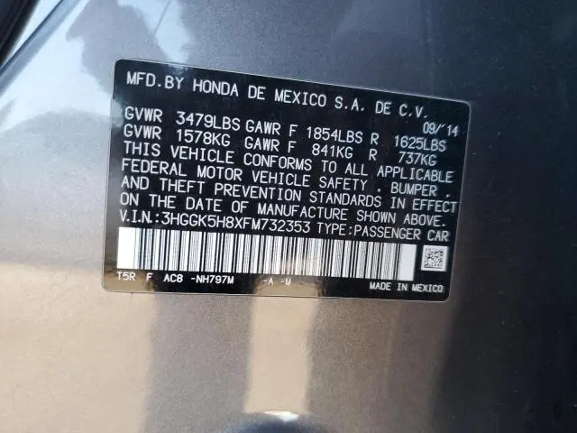 2015 HONDA FIT EX