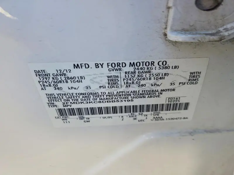 2013 FORD EDGE LIMITED  