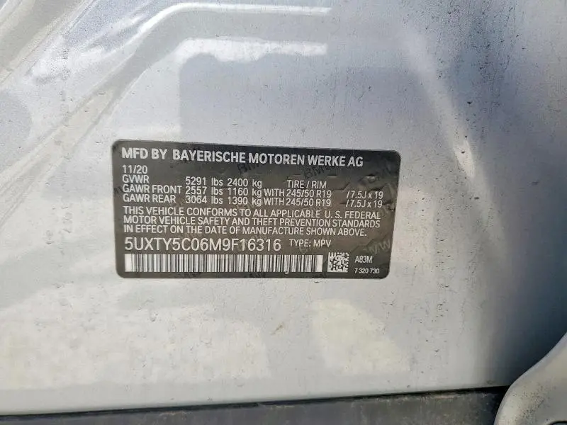 2021 BMW X3 XDRIVE30I  