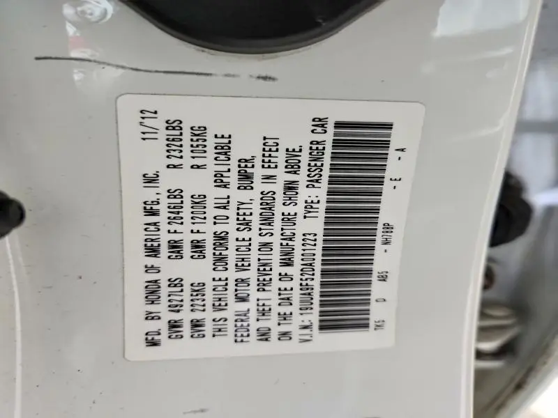 2013 ACURA TL TECH  