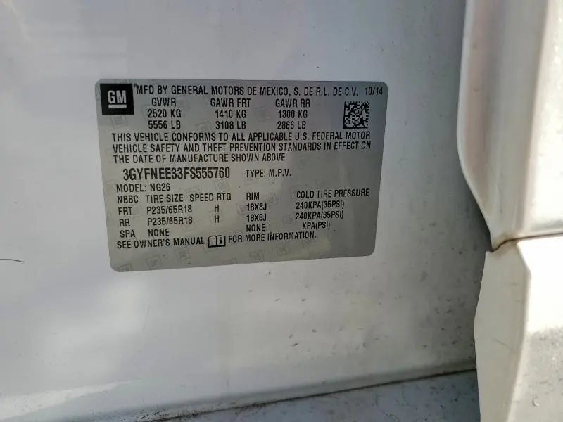 2015 CADILLAC SRX LUXURY COLLECTION  