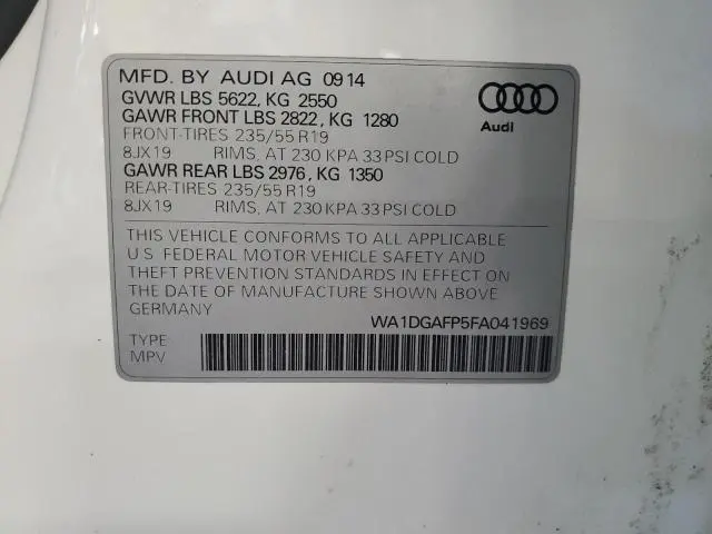 2015 AUDI Q5 PREMIUM PLUS  