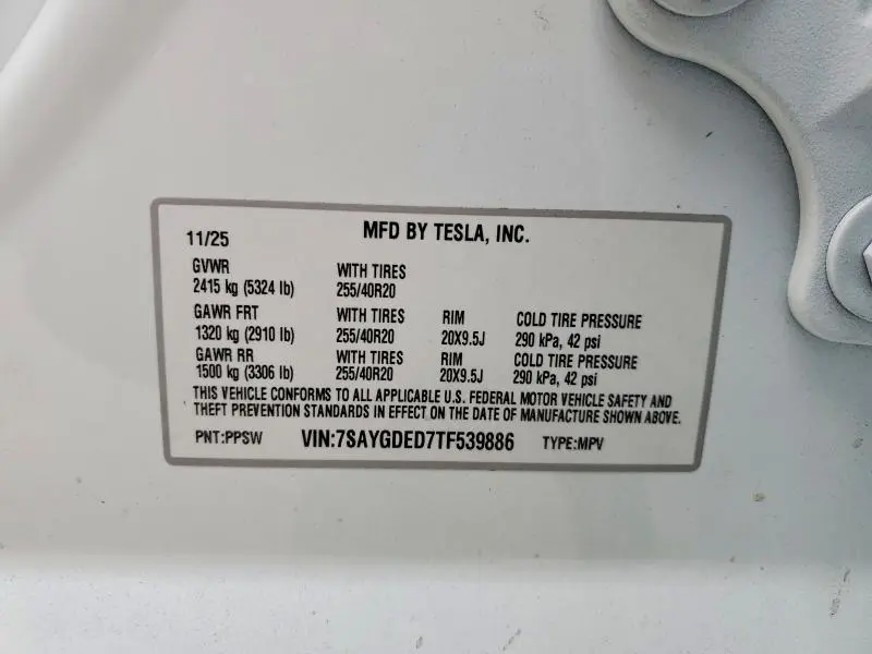2026 TESLA MODEL Y   
