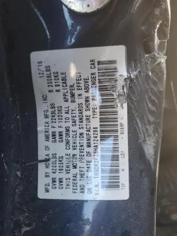 2017 HONDA ACCORD LX  