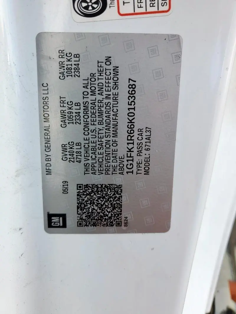 2019 CHEVROLET CAMARO ZL1  