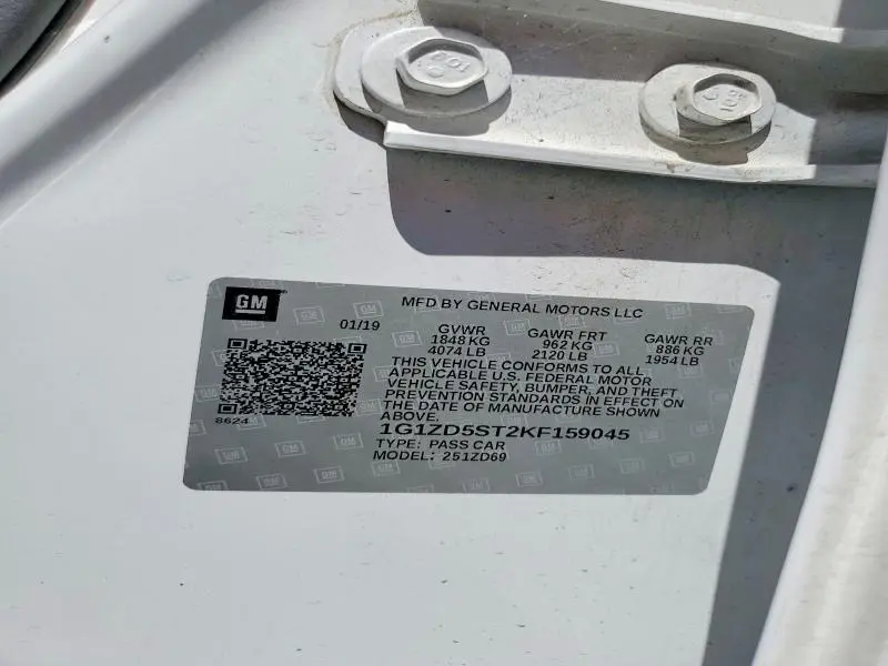 2019 CHEVROLET MALIBU LT  