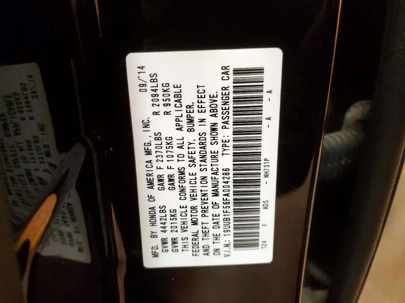 2015 ACURA TLX TECH  