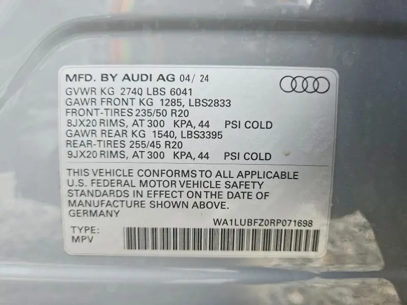 2024 AUDI Q4 E-TRON PREMIUM PLUS  