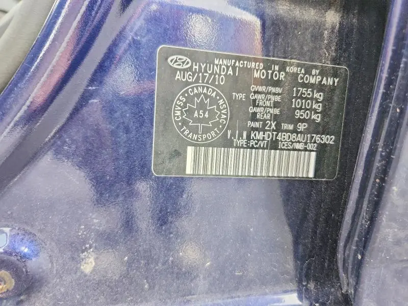 2010 HYUNDAI ELANTRA GLS  