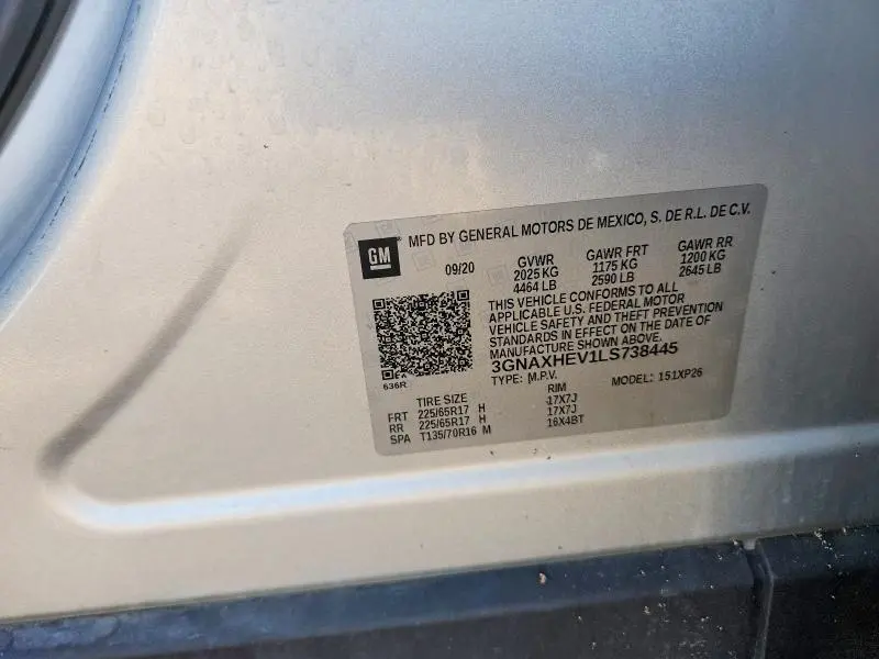 2020 CHEVROLET EQUINOX LS  