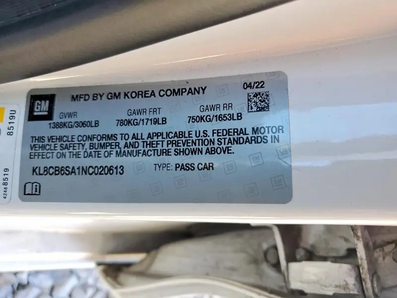 2022 CHEVROLET SPARK LS  