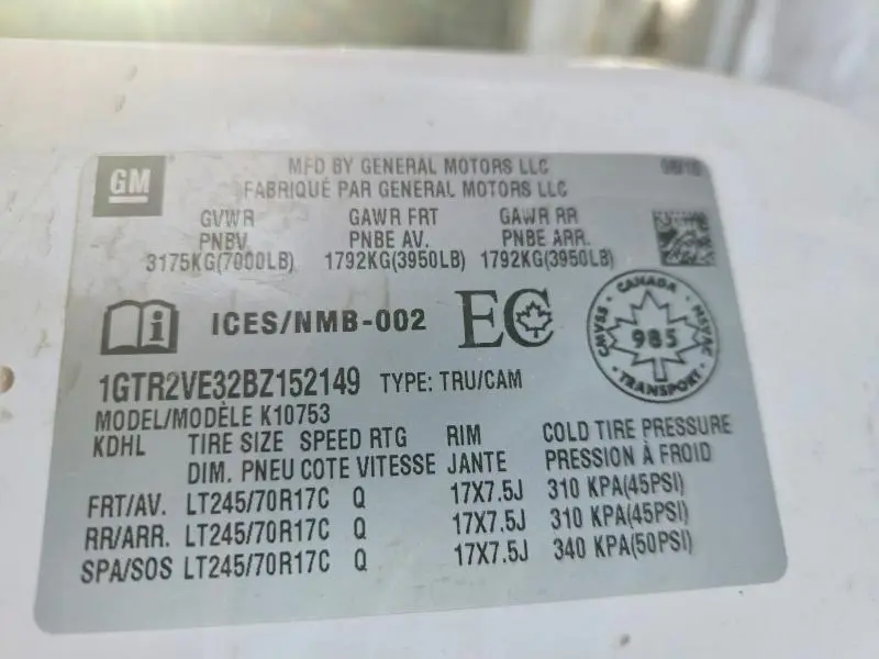 2011 GMC SIERRA K1500 SLE  