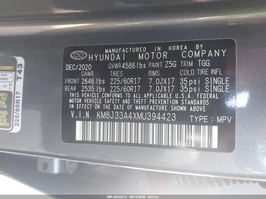 2021 HYUNDAI TUCSON VALUE